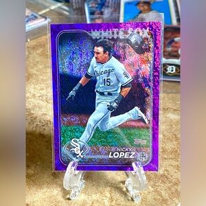 Nicky Lopez Topps Purple Shimmer Foil #d SP